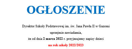 Ogłoszenie